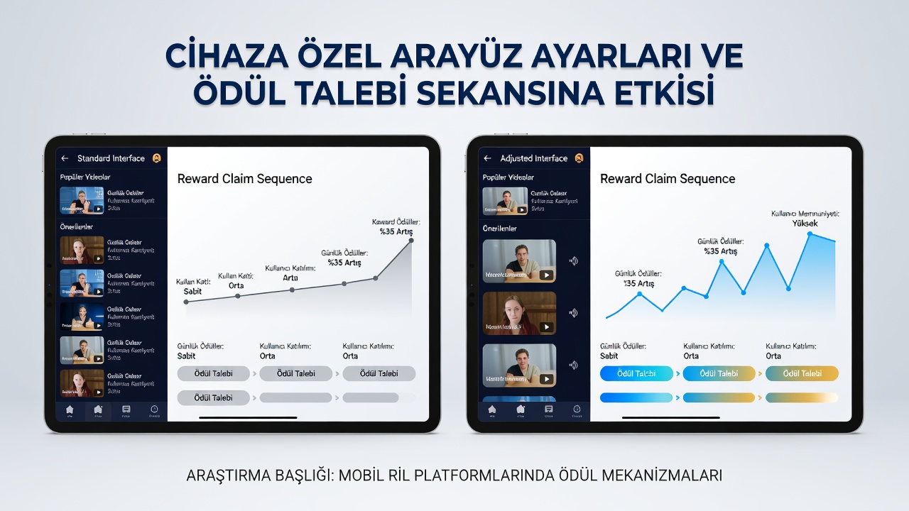 Gerätespezifische Benutzeroberflächen auf türkischen mobilen Reel-Plattformen mit Fokus auf Anpassungen für Belohnungssequenzen