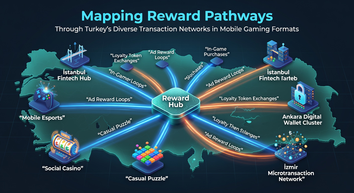 Visualisierung von Belohnungspfaden und Transaktionsnetzwerken in mobilen türkischen Spielen