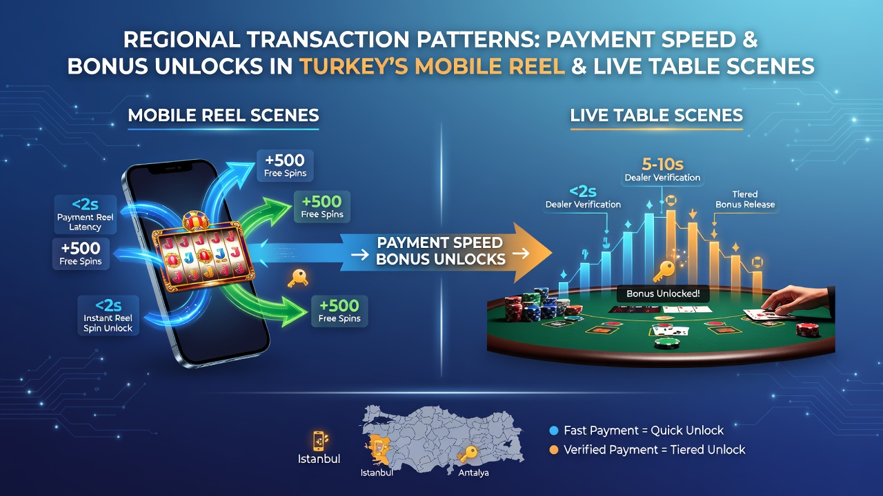 Regionale Transaktionsmuster und Zahlungsgeschwindigkeiten in türkischen mobilen Walzen- und Live-Tischszenen